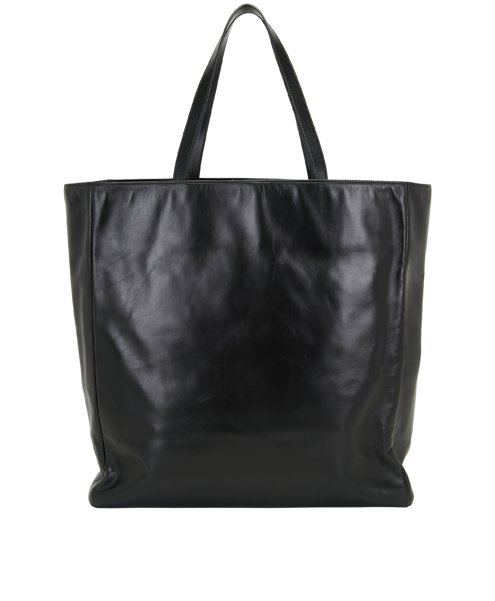 Shopping Tote, &pound;695, Handbags, Black, Leather, Back view